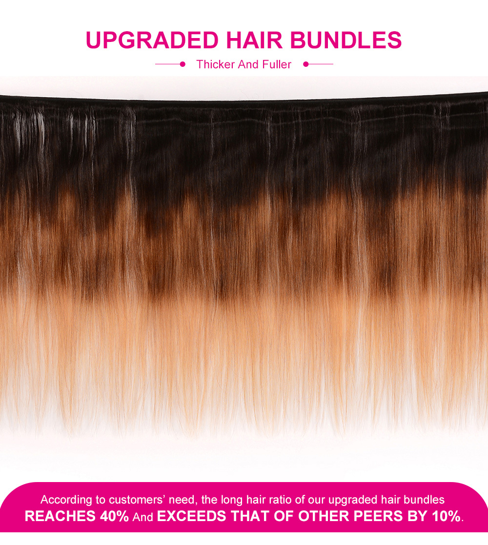 Julia Hair #FB30 3 Bundles Deals Best Ombre Straight Hair Weave Human Weave For Sale