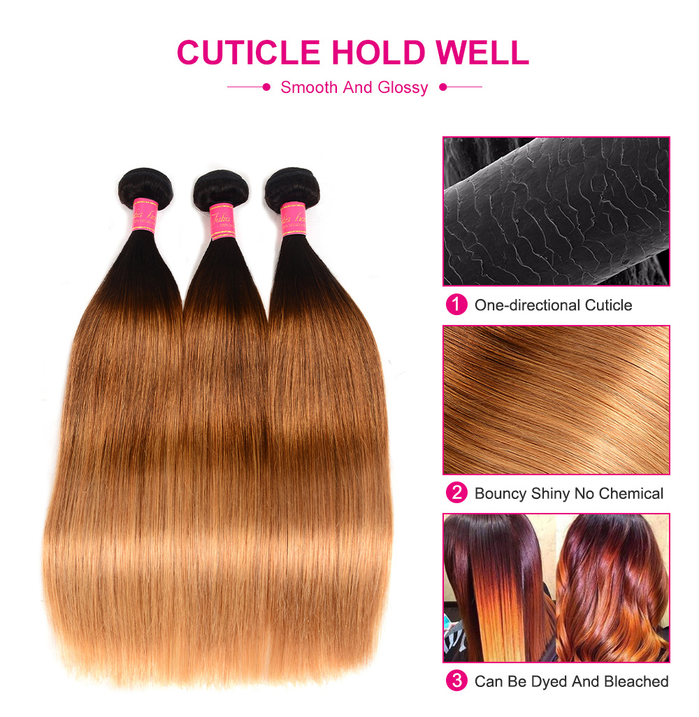 Julia Hair #FB30 3 Bundles Deals Best Ombre Straight Hair Weave Human Weave For Sale