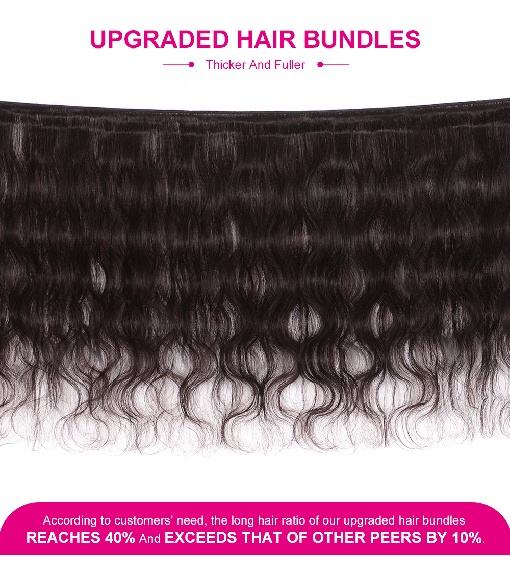 Julia 3 Bundles Virgin Body Wave Hair Bundles Super Soft 100% Human Hair Natrual Hair Weave