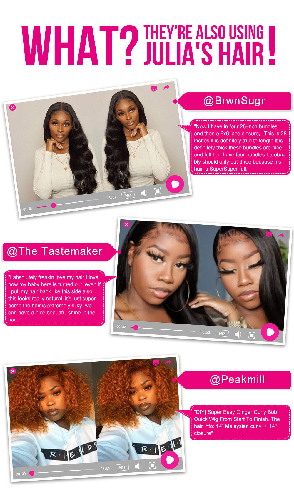 Julia 3 Bundles Virgin Body Wave Hair Bundles Super Soft 100% Human Hair Natrual Hair Weave