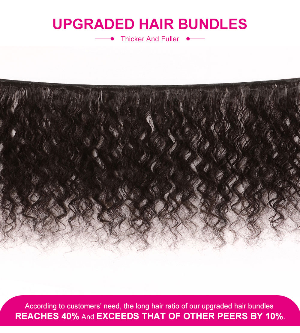 Julia 3 Bundles Loose Deep Human Hair With Lace Frontal Best Human Hair Extension Loose Deep Hair