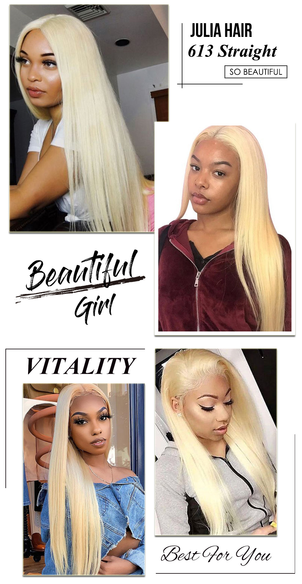 Julia Hair Transparent 13x4 Lace Frontal Blonde Straight Human Hair Wigs Pre Plucked 10A Virgin Human Hair Wig With Baby Hair