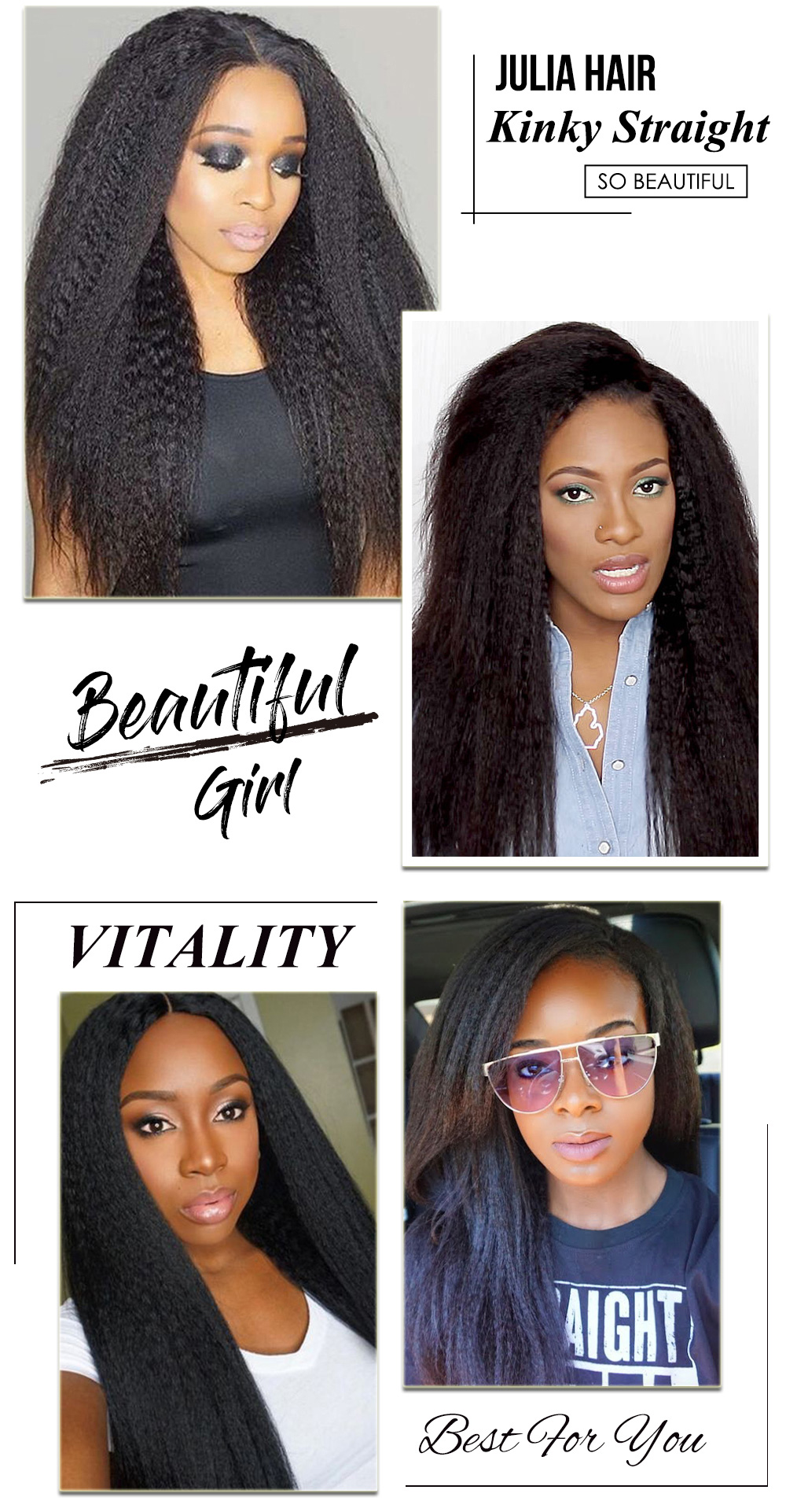 Julia Hair Kinky Straight Brazilian Lace Front Human Hair Wigs With Baby Hair 0 Off