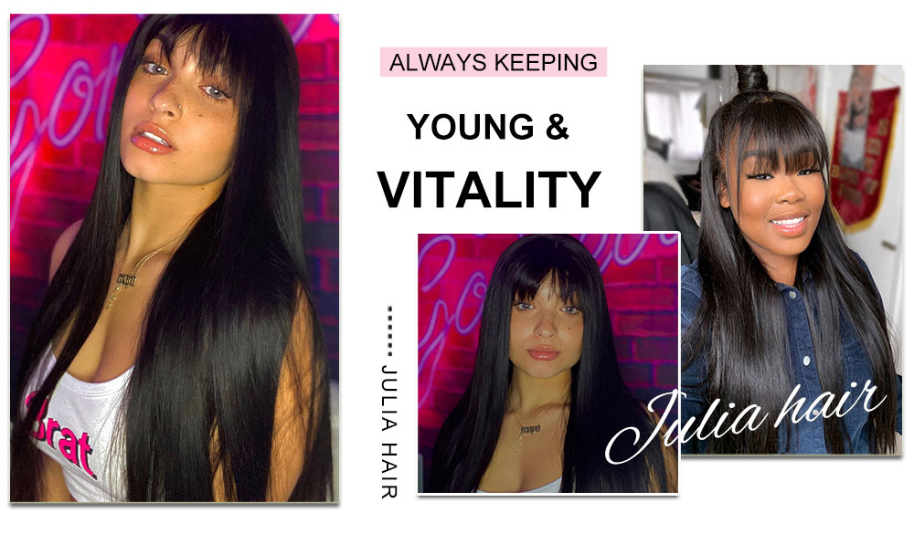 Julia Hair 3 Bundles Straight Human Hair Natural Black Brazilian Hair Weave Bundles Soft And Natrual Virgin Human Hair