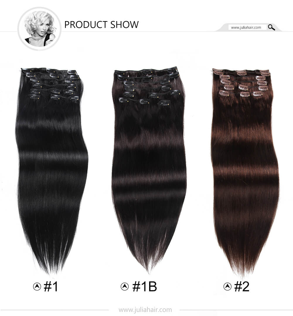 Julia Indian Straight 100 Virgin Remy Hair Clip In Human Best