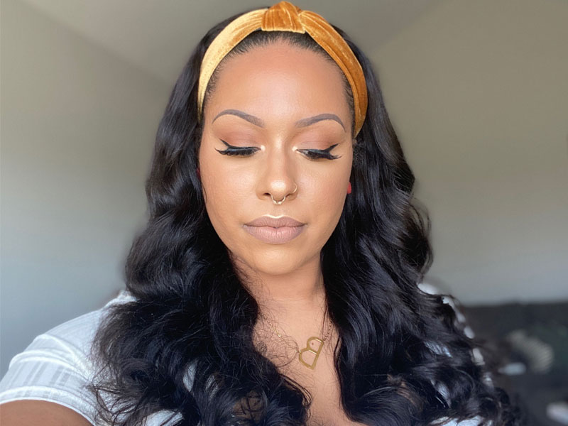 headband wigs body wave