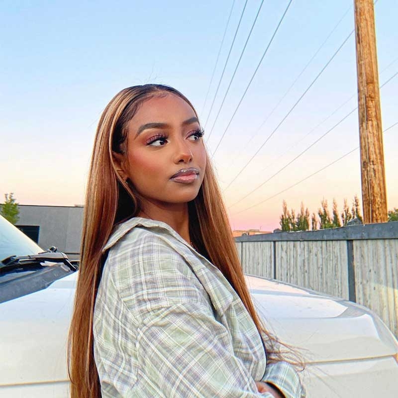 highlight lace part wig