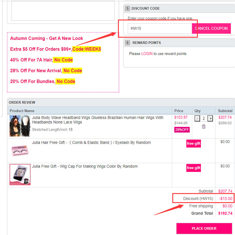 Julia hair coupons