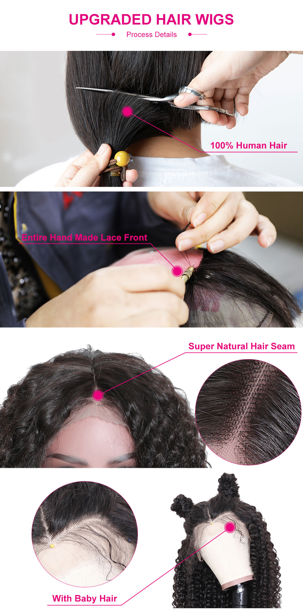 Julia 13x4 Curly Lace Front Brazilian Human Hair Wigs 150% Density Pre Plucked Best Brazilian Curly Hair Wigs