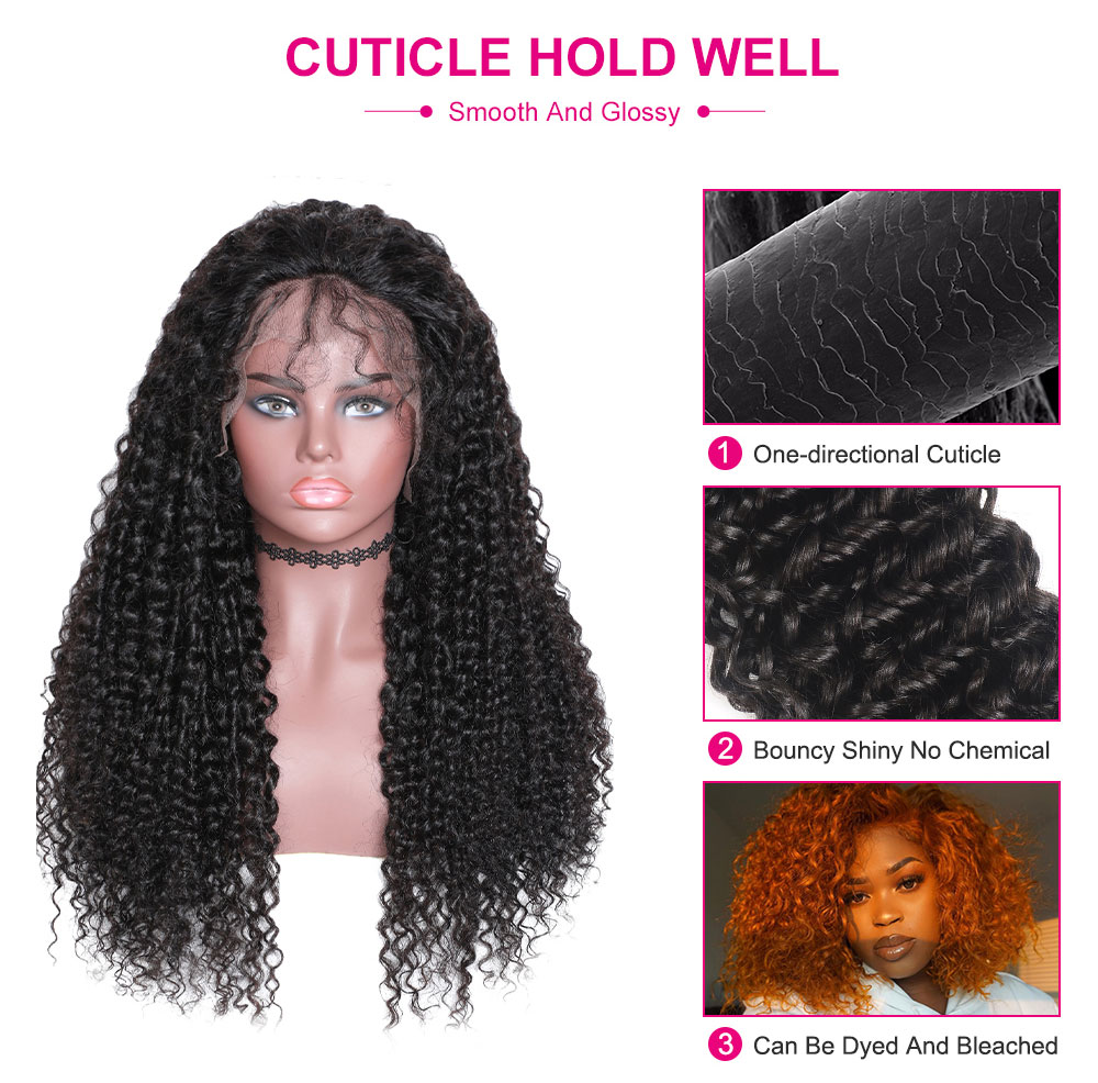 Julia 13x4 Curly Lace Front Brazilian Human Hair Wigs 150% Density Pre Plucked Best Brazilian Curly Hair Wigs