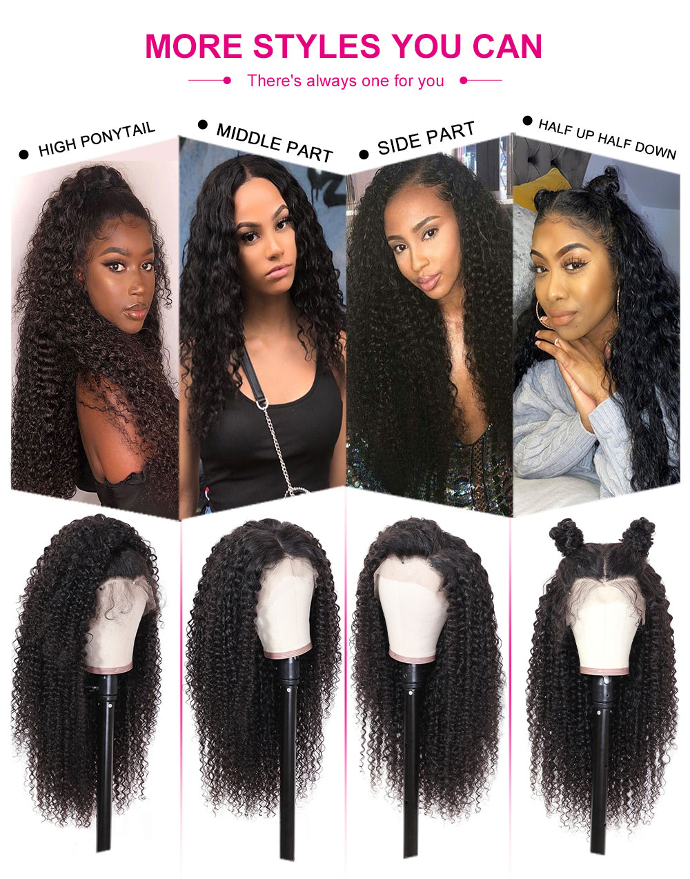 Julia 13x4 Curly Lace Front Brazilian Human Hair Wigs 150% Density Pre Plucked Best Brazilian Curly Hair Wigs