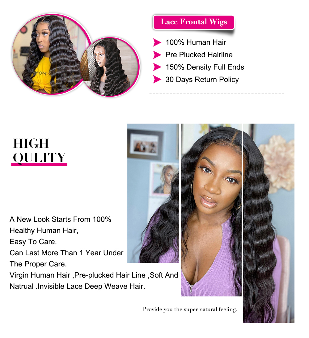 Julia Hair Best Wigs Loose Deep Wave 13*4 Transparent Lace Front Wigs Pre Plucked Human Hair Wigs With Baby Hair Flash Sale
