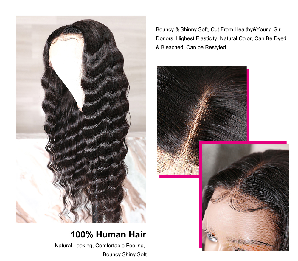 Julia Hair Best Wigs Loose Deep Wave 13*4 Transparent Lace Front Wigs Pre Plucked Human Hair Wigs With Baby Hair Flash Sale