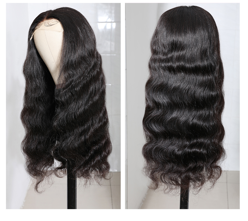 Julia Hair 13x4 Undetectable HD Lace Frontal Body Wave Glueless Wigs Pre Plucked Hair Hairline 100% Human Hair Wig