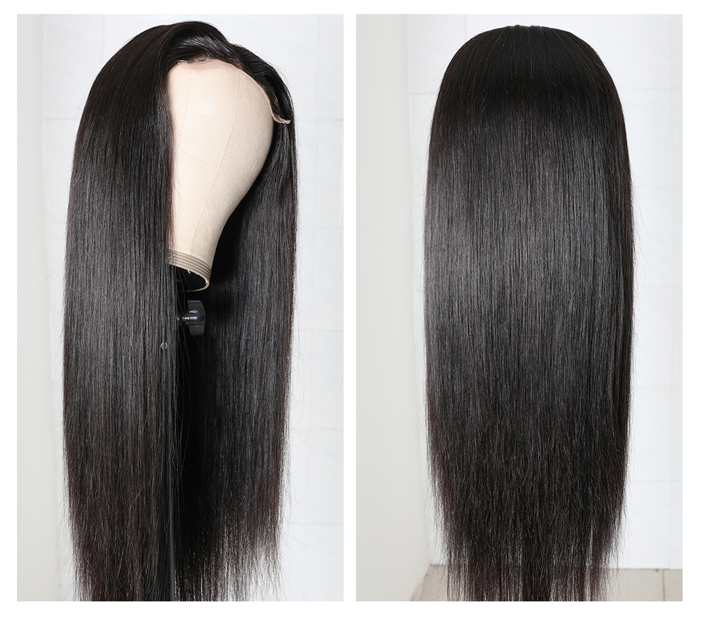 Julia Hair 5x5 HD Lace Glueless Wigs 180%Density Undetectable Lace Wigs Pre Plucked Lace Closure Straight Wave Human Hair Wigs
