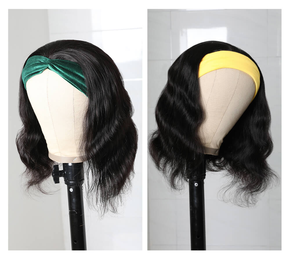 Julia Hair Short Bob Wig Body Wave Headband Wigs 100% Human Hair Wigs For Black Women