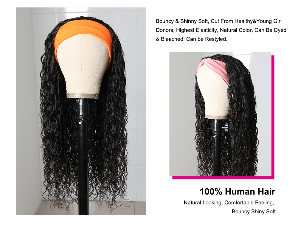 Julia Hair YTBer Same Headband Wigs Water Wave Best Brazilian Human Hair Wigs For Women