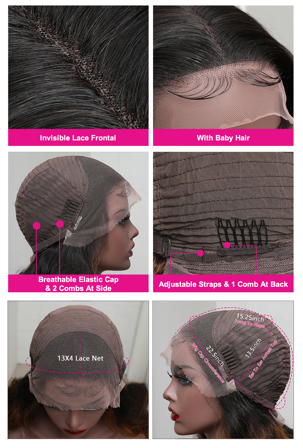 Julia Hair Affordable 13X5X1 T Part Wig Balayage Highlights Body Wave 13X4 Lace Front Wig 150% Density Transparent Lace Human Hair Wigs