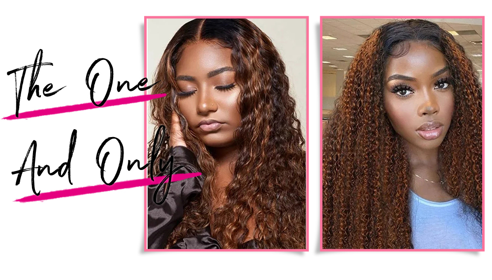 Julia Hair 13x4 Lace Frontal Dark Brown Balayage Highlights Curly Wig