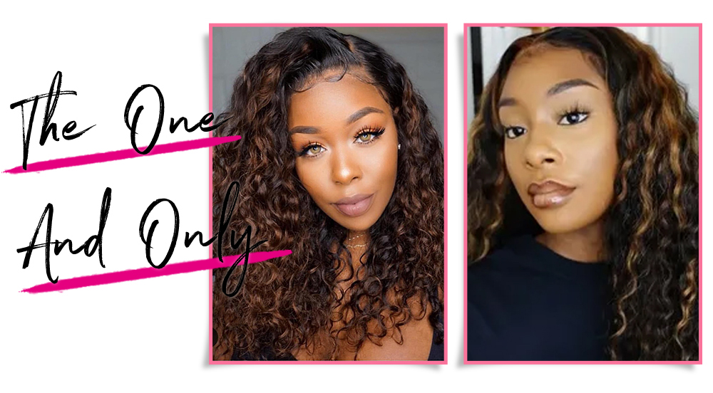 Julia Hair 13x4 Lace Frontal Water Wave Balayage Highlight 150% Density Dark Roots Lace Front Human Hair Wig Flash Sale