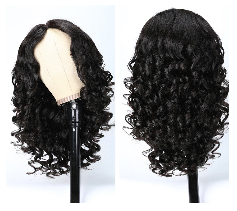 Julia Hair Kinky Curly V Part Coily Wigs No Leave Out Natural Scalp Protective Upgrade U Part Glueless Human Hair Wigs Flash Sale
