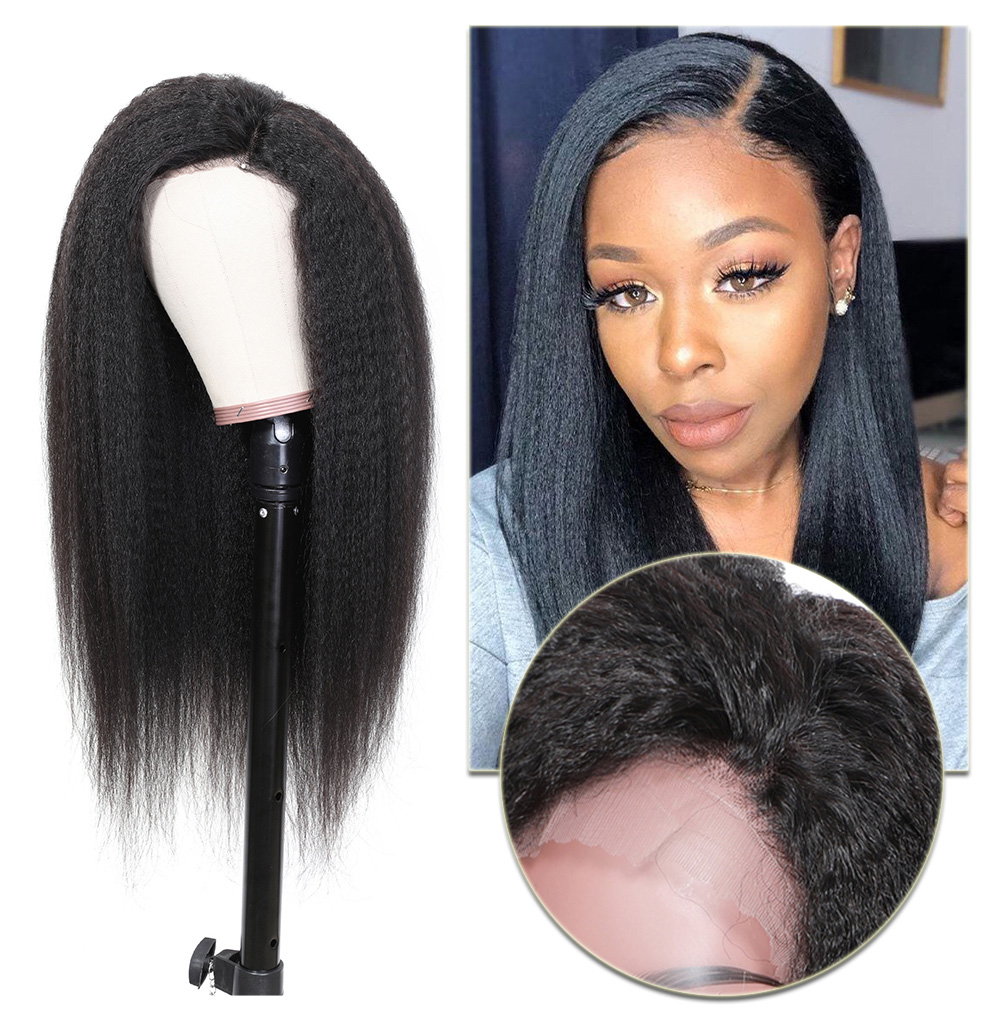 Julia Hair Kinky Straight Brazilian Lace Front Human Hair Wigs With Baby Hair 0 Off