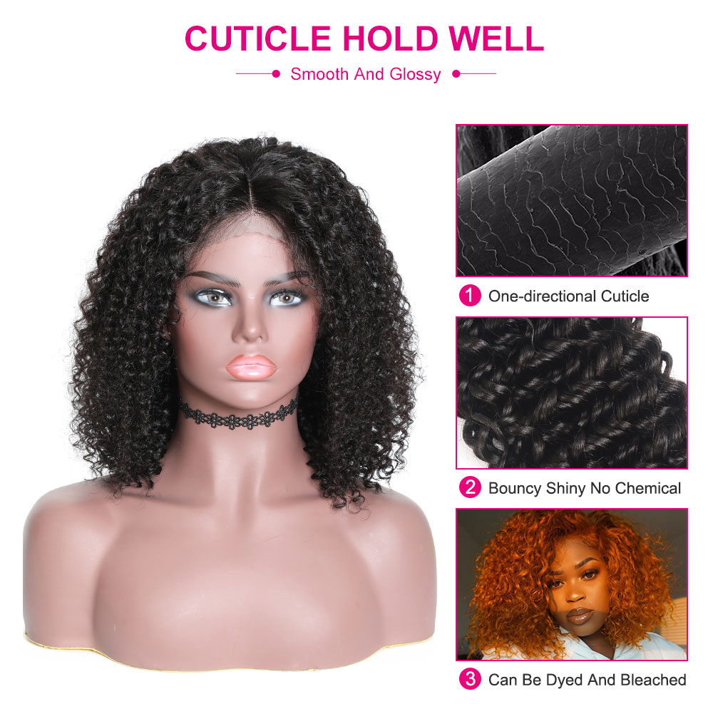 Premium Bob Water Wave Human Hair 4x4 Lace Closure Wigs Raw Virgin Hair Black Wigs Julia Sunday Flash Sale
