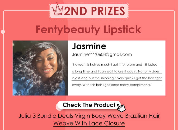 
Julia 3 Bundle Deals Virgin Body Wave Brazilian Hair Weave With Lace Closure