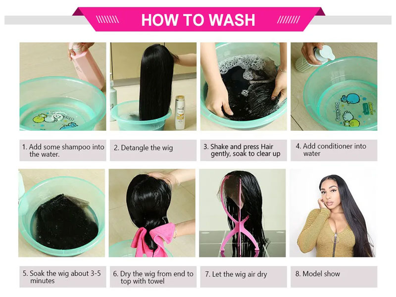 wash a hair wig in proper way