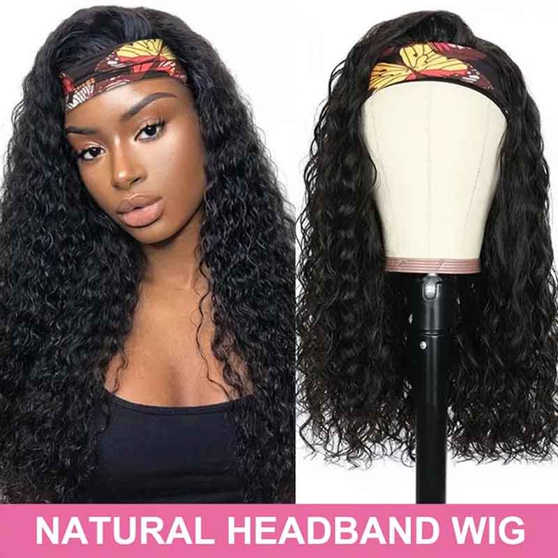 water wave headband wigs