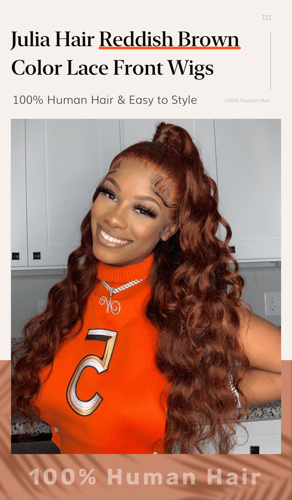 Julia Hair Affordable Brownish Red Human Hair 13x5x1 T Part Lace Body Wave Wigs 13X4 Colored Transparent Lace Front Wigs
