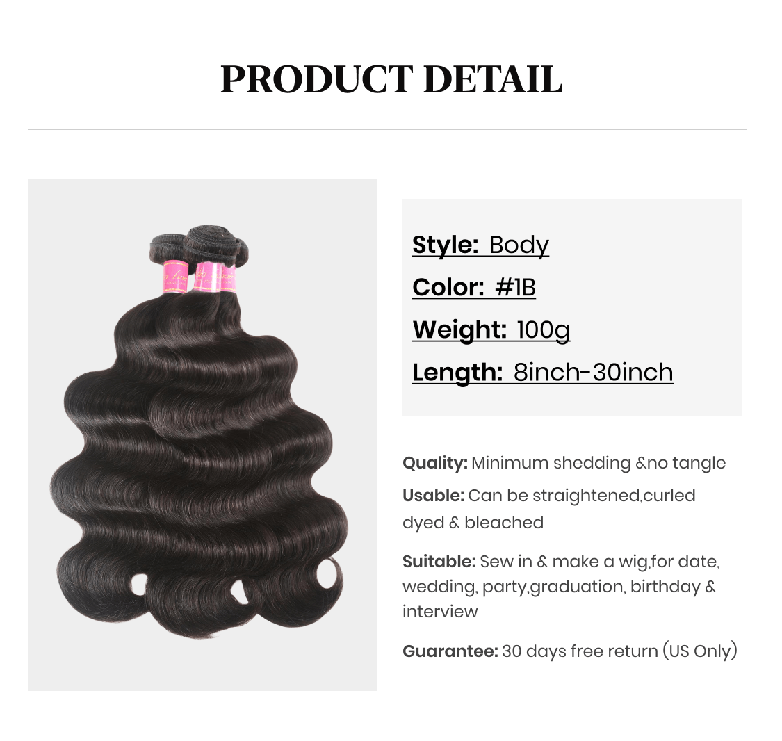 Julia Hair Unprocessed Human Cheap Virgin Brazilian Body Wave Hair 3 Bundles