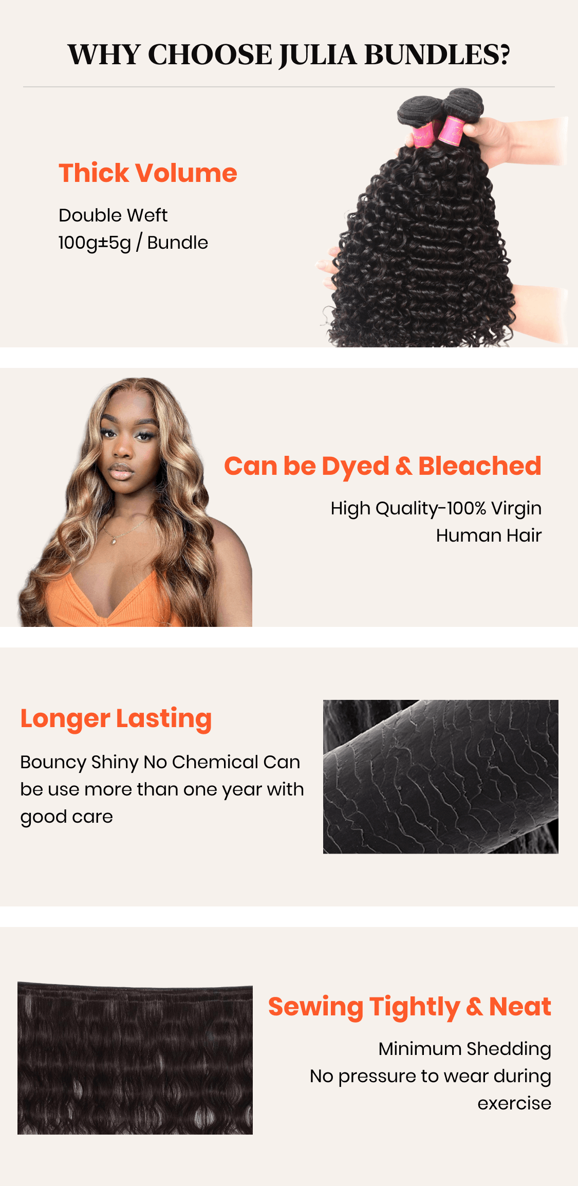 Julia Hair 3 Bundles Jreey Curly Peruvian Hair Weave Human Hair Bundle Deals