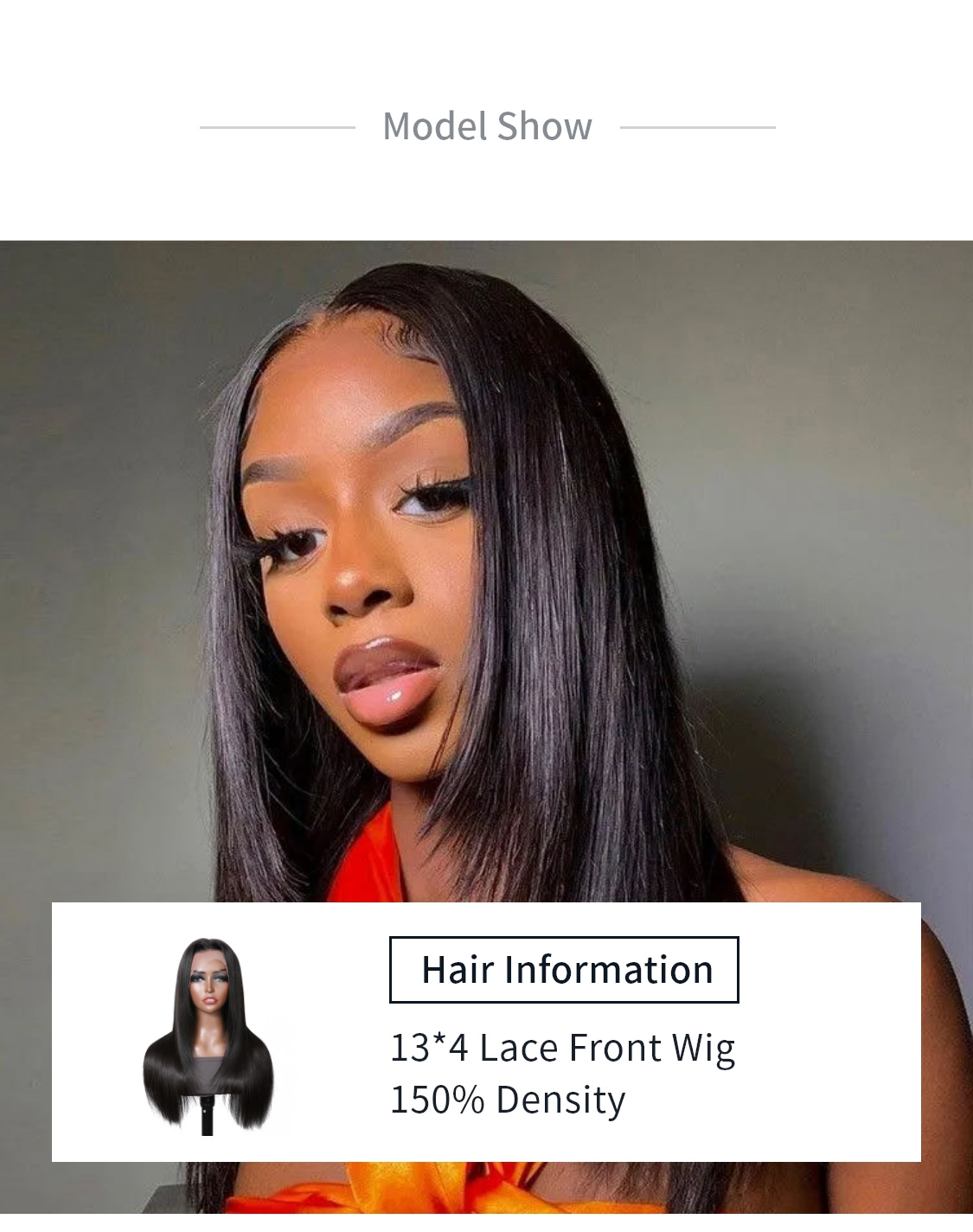 Julia 90's Inspired Layer Cut 13x4 Lace Front Straight Human Hair Wig With Pre Plucked Hairline 180% Density Flash Sale
