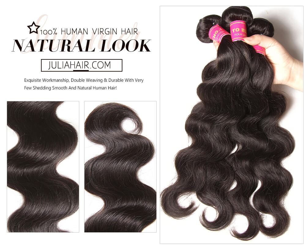 Julia Virgin Malaysian Body Wave Hair 3 Bundles Deals Human Hair